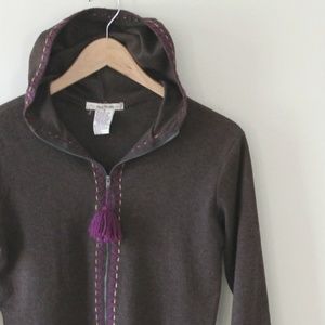 Cute! Free People Cropped Hooded Zip Sweater S